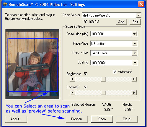 RemoteScan Screenshot